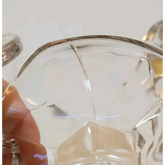 FOSTORIA American 3-pt, 48 oz Vol Jug w/ Ice Lip, 6"T, 6"Diam V Cubist Flawed - Picture 6 of 6